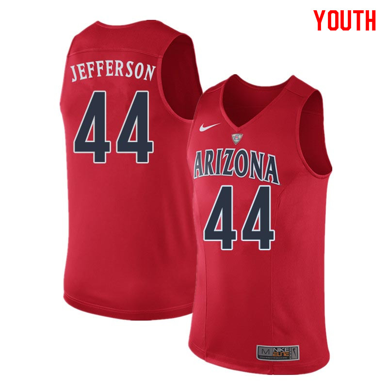 Youth Arizona Wildcats #44 Richard Jefferson College Basketball Jerseys Sale-Red